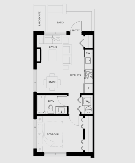 Floor plan layout diagram for 1A